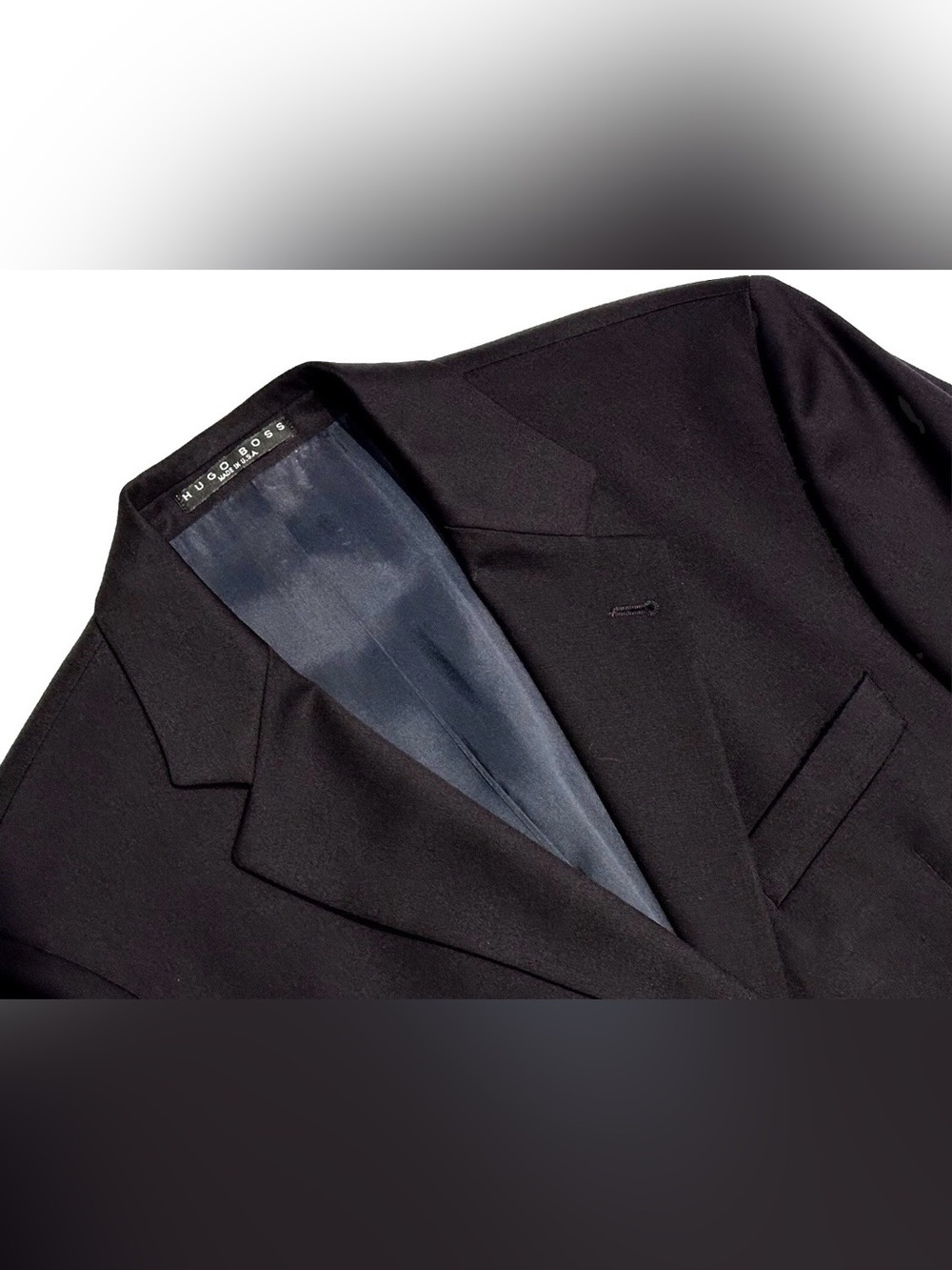 $1095 HUGO BOSS BLACK LABEL SPORTCOAT JACKET 38 FITS 40 42 NAVY 2 BUTTONS
